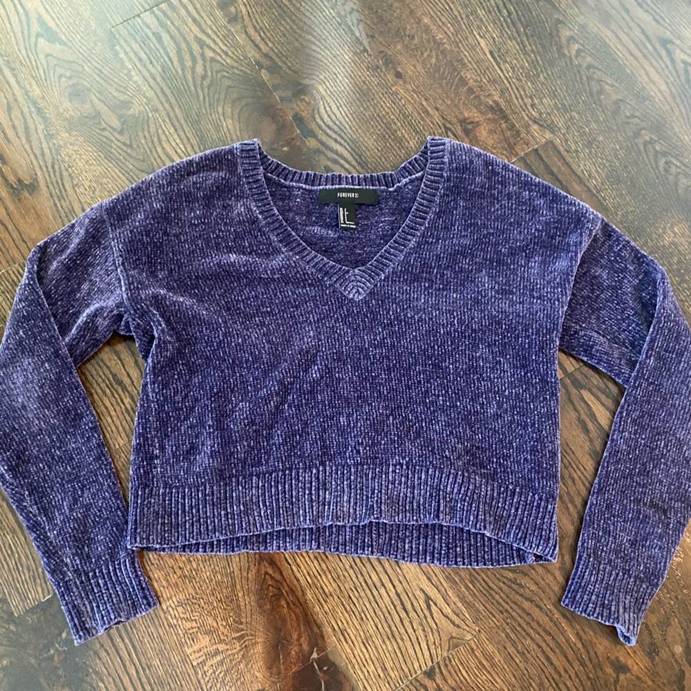 Crop sweater - purple